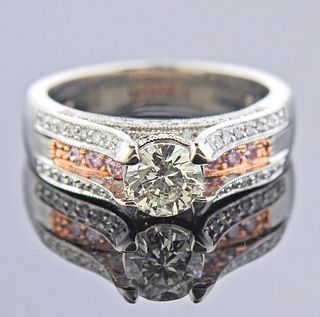 Martin Flyer Platinum 14k Gold Diamond Engagement Ring 