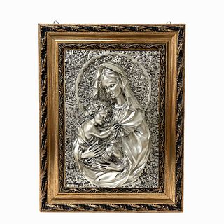 Sterling Silver Plaque of The Virgin Mary