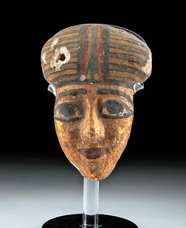 Egyptian Late Dynastic Polychrome Wood Mask