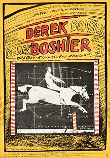 DEREK BOSHIER (English b. 1937) A SIGNED EXHIBITION POSTER, "Photography at Muzeum Sztuki," ?ÓD?, CIRCA 1981,