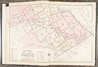 Property Atlas - Main Line Pennsylvania Railroad from Overbrook to Paoli, Albert Grosser & Co.