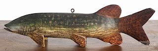 Contemporary carved and painted fish decoy, 17 1/2'' l.