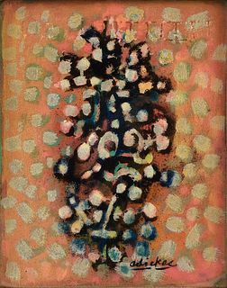 DAVID ADICKES (American/Texas b. 1927) A PAINTING, "Pointillistic Abstract," 1999,