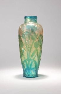 A Cristallerie de Pantin cameo glass vase