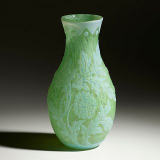 Steuben, Sculptured Chrysanthemum vase