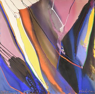 CHARLES SCHORRE (American/Texas 1925-1996) A PAINTING, "Emerge," JUNE 9, 1974,