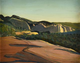 MAYNARD DIXON (American 1875-1946) A PAINTING, "Shadows in the Canyon,"
