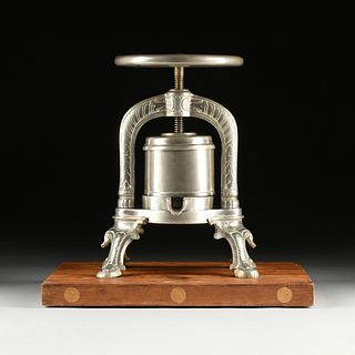 A FRENCH CAST IRON AND STEEL DUCK PRESS, 20TH CENTURY,