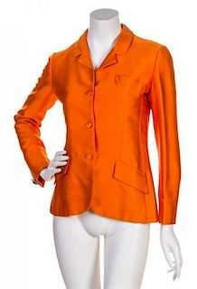 * A Lanvin Orange Silk Jacket,