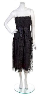 A Bill Blass Black Lace Cocktail Dress,