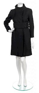 A Calvin Klein Black Wool Coat, No size.