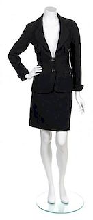 * A Chanel Black Boucle Jacket, Size 36.