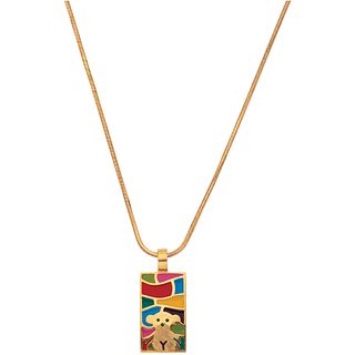 CHOKER IN 18K YELLOW GOLD AND PENDANT IN 18K YELLOW GOLD, TOUS  