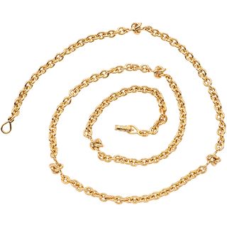 NECKLACE IN 18K YELLOW GOLD, TANE  Pliable clasp. Weight: 91.0 g. Length: 28" (71.2 cm)