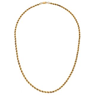 NECKLACE IN 14K YELLOW GOLD Box clasp. Weight: 44.5 g. Length: 24.3" (61.8 cm)