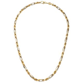 NECKLACE IN 14K YELLOW GOLD. Carabiner clasp. Weight: 100.6 g. Length: 25.5" (65.0 cm)