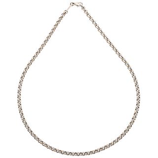 CHOKER IN 18K WHITE GOLD Shows wear. Carabiner clasp. Weight: 25.0 g. Length: 16.7" (42.5 cm)