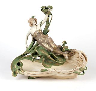 An Amphora pottery ''femme fleur'' centerpiece