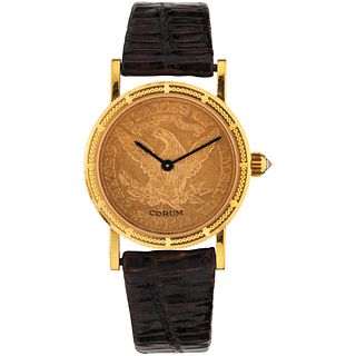 CORUM FIVE DOLLARS COIN LADY WATCH WITH 22K AND 18K YELLOW GOLD DIAMOND Movement: manual. Caliber: S / N Series: ...
