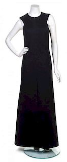 * A Chanel Black Wool Sleeveless Gown, Size 38.