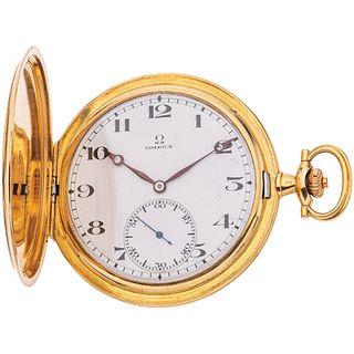 OMEGA POCKET WATCH IN 18K YELLOW GOLD Movement: manual. Caliber: S / N Series: 588XXXX