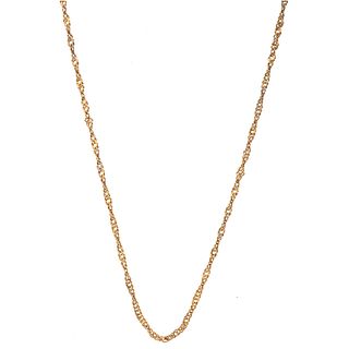 NECKLACE IN 14K YELLOW GOLD Carabiner clasp. Weight: 6.5 g. Length: 25.1" (64.0 cm)