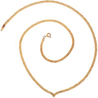 14K YELLOW GOLD NECKLACE Spring clasp. Weight: 5.7 g. Length: 19" (48.3 cm)