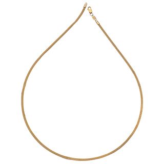 CHOKER IN 14K YELLOW GOLD Carabiner clasp. Weight: 5.9 g. Length: 16.7" (42.5 cm)