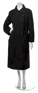 A Comme des Garcons Black Silk Embroidered Dress, Size M.