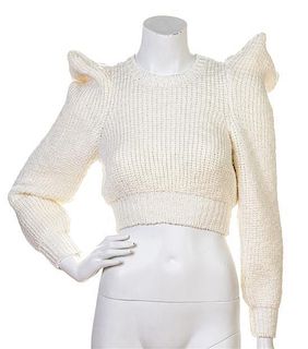 A Comme des Garcons White Knit Sweater,