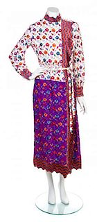 * A Donald Brooks Multicolor Floral Dress,