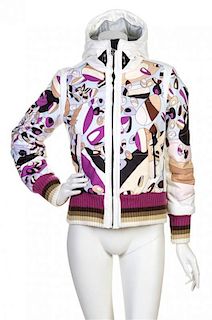 * An Emilio Pucci Multicolor Print Windstopper Jacket, Size S.
