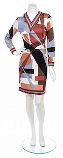 * An Emilio Pucci Multicolor Silk Knit Jersey Dress, Size 8.
