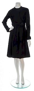 A Geoffrey Beene Little Black Wool Dress,