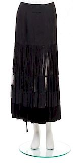 A Jean Paul Gaultier Black Wrap Skirt, Size 12.