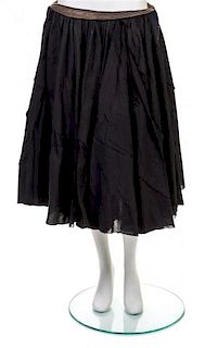 A Junya Wantanabe Blue Cotton Multi-Layer Skirt,