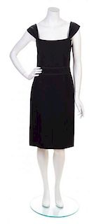 * A Louis Vuitton Black Wool Sleeveless Dress, Size 10.