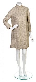 * A Maurice Rentner Grey Marled Wool Dress,