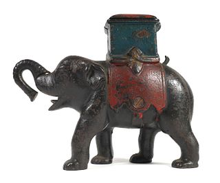 1880 ELEPHANT HOWDAH Mechanical Bank