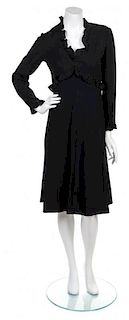 A Mollie Parnis Black Dress, No size.