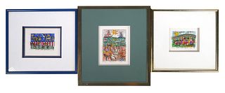 (3) JAMES RIZZI 3-D Signed and Numbered Collage 