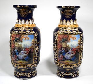 RICHARD KLEMM Dresden Floor Vases Pair