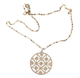 EFFY 14K and Diamond Snowflake Pendant Necklace