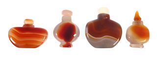 Chinese Agate SNUFF BOTTLES (4)