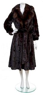 A Dark Brown Mink Coat,