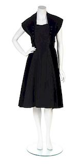 A Black Velvet and Faille Cocktail Dress,