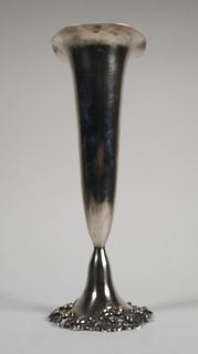 Art Nouveau Sterling Silver Trumpet Vase
