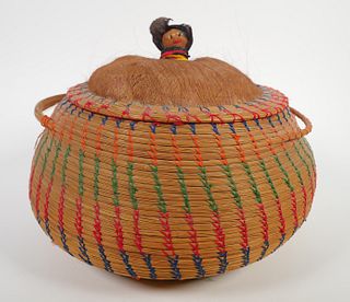 Seminole Pine Basket, Doll Handle