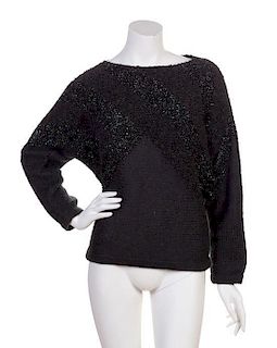 An Yves Saint Laurent Black Sweater, Size 38.