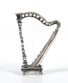 Sterling Silver Miniature Harp